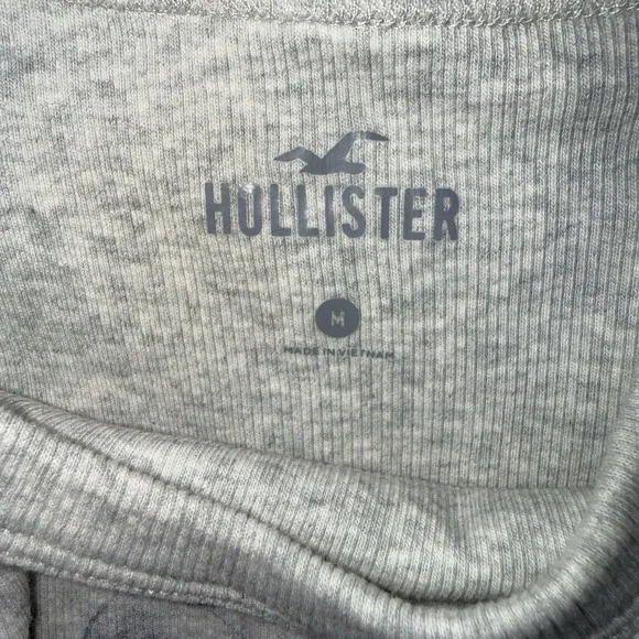 Y2K Women's Hollister Gray Blue Bow Cropped Tank M - Picture 3 of 3